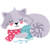 Cat with woolly tuber