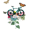 Flowers flourishing bike