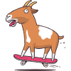 Skateboard Goat