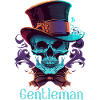 Gentleman Skull Top Hat Graphic
