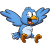 Cute Flying Blue Bird