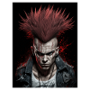 Cool Punk With Red Hair