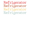 Refrigerator lettering