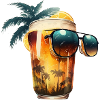 Summer Sunglasses Palms and Beer