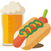 Bier und Hot Dog