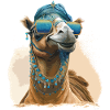 Camel with blue turban