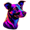 Jack Russell Synthwave Cadeau