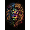 Abstract Lion Head, Generative AI