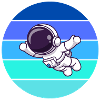 astronaut, rocket, flying