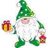 Nordic gnome with gift