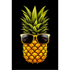 Pineapple with sunglasses