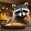 Raton laveur dans le fast-food