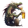 Chinese Dragon with Beer