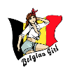 Belgium girl flag design