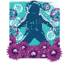 Astronaut Flowers - Mond & Weltall