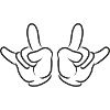 hand rock symbol