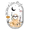 Zen Sloth Moonflowers