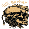 Hell Barber Skull Totenkopf