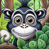 Singe heureux