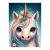 Buntes Kawaii Einhorn