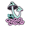 Mushroom frog and flowers