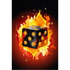 Dice on fire