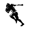 American Football Player Silhouette Motif