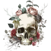 Skull with roses