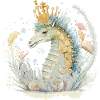 Seahorse with crown