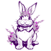 Flowers Easter Bunny Purple Violet