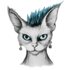 katze mit punk frisur