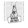 Funny Easter bunny mugshot