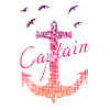 Captain sailing boat
