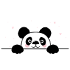 Lovable Panda mit Herzchen