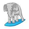 Elephant Surfing Surfboard Summer
