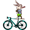 Rabbit bike rider