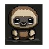 Pixel Art Chibi Sloth