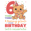 Katze zum 6. Geburtstag Kinder sechs Jahre alt