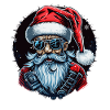 Old Rocker Babbo Natale Rock n Roll Metal Natale