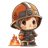 Young Firefighter Man