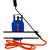 Dachdeckerfirma Monogram Logo Gasflasche