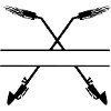 Two crossed gas burner monogram
