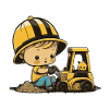 Small construction worker