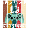 Niveau 16 achevé, cadeau anniversaire 16 ans gamer