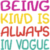 Kindness saying in children's font