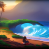 Epic wave on the beach