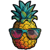 Funny pineapple fruit