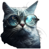 Brillen Katze