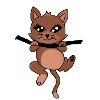 mignon chat marron
