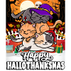 Happy Hallothanksmas Holiday Cat Fur